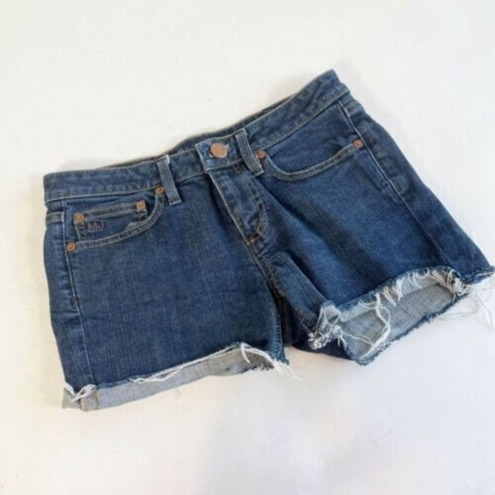 Marc by Marc Jacobs Cut Off‎ Denim Shorts Womens 27 Blue Low Rise Dark Denim Y2K
